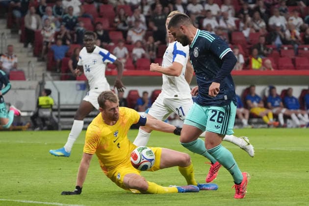 Deniz Undav Germany Germany fails to score against goalkeeper Lukas Hradecky Finland Mainz 31 05 2026 Germany vs Finland, friendly match, World Cup preparation, MEWA Arena Mainz