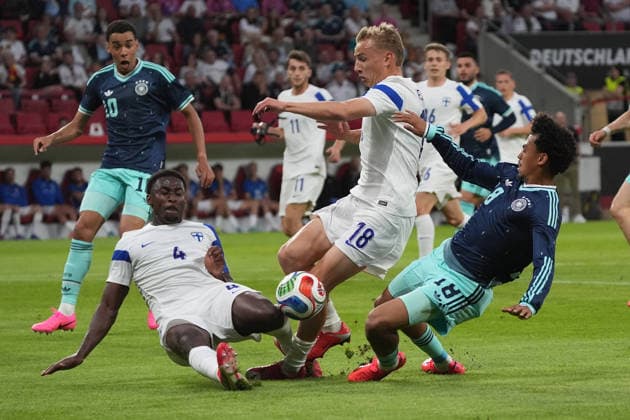 Nathaniel Brown Germany Germany vs Topi Keskinen Finland and Tony Miettinen Finland Mainz 31 05 2026 Germany vs Finland, Friendly match, World Cup preparation, MEWA Arena Mainz