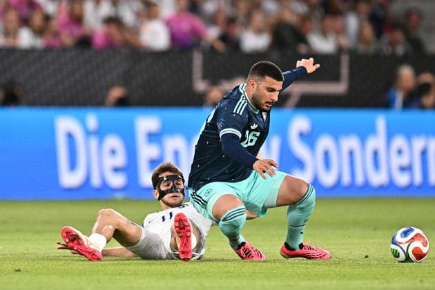 31 05 2026, xfux, football international, Germany Finland v l Adam Marhiev Finnish national team Finland Deniz Undav German national football team DFB Zweikampf, action, action, battle for the ball DFL DFB REGULATIONS PROHIBIT ANY USE OF PHOTOGRAPHS as IMAGE SEQUENCES and or QUASI VIDEO Mainz