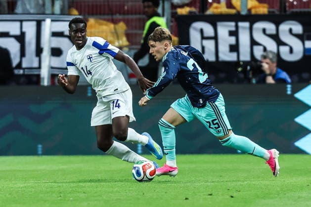 Sport, Football, UEFA international friendly Germany Finland 31 05 2026, MEWA Arena Ryan Mahuta Finland, 14 Lennart Karl Germany, 25 Mainz MEWA Arena Rheinland Pfalz Germany