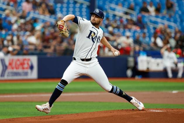 May 31, 2026, St. Petersburg, Florida, USA: Tampa Bay Rays pitcher Shane McClanahan (18) pitches to Los Angeles Angels shortstop Zach Neto (9) during the first inning at Tropicana Field on Sunday, May 31, 2026, in St. Petersburg. St. Petersburg USA - ZUMAs70_ 20260531_zan_s70_005 Copyright: xJeffereexWoox