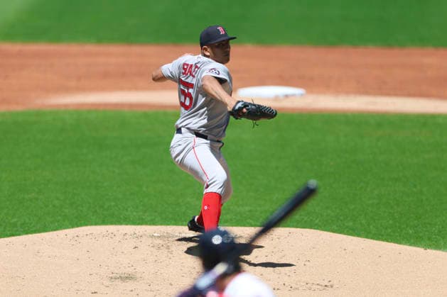 May 31, 2026: Boston Red Sox pitcher Ranger Suarez (55) throws a pitch during the first inning of the Major League Baseball game between the Boston Red Sox and Cleveland Guardians at Progressive Field in Cleveland, Ohio. CSM MLB, Baseball Herren, USA 2026: Red Sox Vs Guardians MAY 31  - ZUMAc04_ 20260531_zma_c04_085 Copyright: xBrianxFisherx