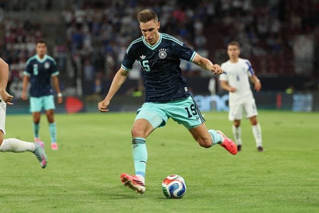 Nico Schlotterbeck (Germany) in action, with the ball during the International Friendly, Länderspiel, Nationalmannschaft match between Germany and Finland at MEWA ARENA on May 31, 2026, in Mainz, Germany. The match serves as preparation for the 2026 FIFA World Cup, WM, Weltmeisterschaft, Fussball in the United States Mainz MEWA ARENA Germany Copyright: xJoaquimxFerreirax
