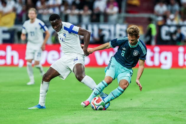 Sport, Football, UEFA international friendly Germany Finland 31 05 2026, MEWA Arena Ryan Mahuta Finland, 14 Joshua Kimmich Germany, 6 Mainz MEWA Arena Rheinland Pfalz Germany