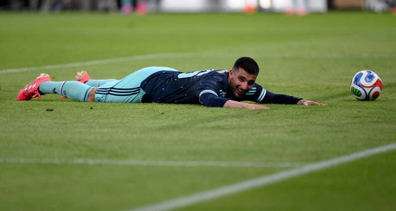 Football International Test match World Cup 2026 in Mainz Germany Finland 31 05 2026 Germany celebrating after the goal for 3 0, from left, goalkeeper Deniz Undav on the ground