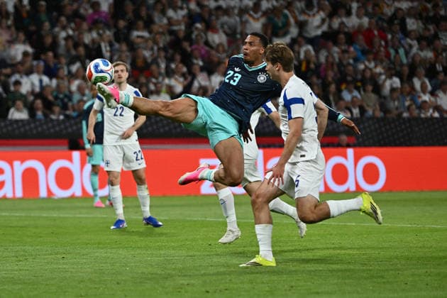 31 05 2026, xfux, football international match, Germany Finland v l Felix Nmecha German national football team DFB Miro Tenho Finnish national team Finland duel, action, action, battle for the ball DFL DFB REGULATIONS PROHIBIT ANY USE OF PHOTOGRAPHS as IMAGE SEQUENCES and or QUASI VIDEO Mainz