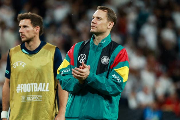 International match 25 26 Germany Finland on 31 05 2026 at the MEWA Arena in Mainz Goalkeeper Manuel Neuer Germany 1 Thanks the fans after the win MH