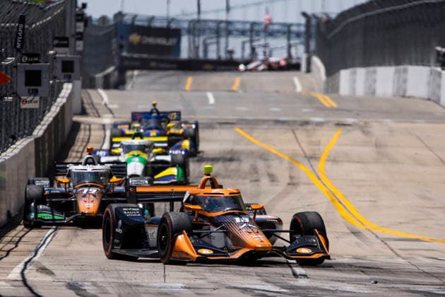 AUTO - IndyCar, Indy Car, IRL, USA - DETROIT GRAND PRIX 2026 18 GROSJEAN Romain (fra), Dale Coyne Racing, Dallara DW12 - Honda, action during the Chevrolet Detroit Grand Prix, 8th round of the 2026 NTT IndyCar Series, on the Streets of Detroit, from May 29 to 31, 2026 in Detroit, Michigan, United States of America - DetroitUnited States Copyright: xJULIENxDELFOSSEx