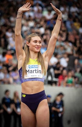 Goldenes Oval Dresden, 31 05 2026 Anticipation Johanna Martin GER Germany at the athlete presentation in the womens 400m sprint athletics meeting Goldenes Oval on 31 05 2026 at the Heinz Steyer Stadium in Dresden Saxony Copyright: xBEAUTIFULxSPORTS R.xSchmittx