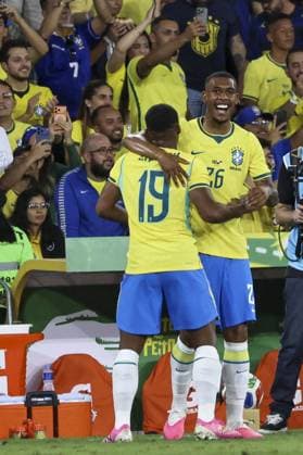 RECORD DATE NOT STATED match between the national teams of Brazil and Panama at the Maracana stadium in Rio de Janeiro. Rio de Janeiro (RJ), 05 31 2026 - Football Brazilian national team, Nationalteam Panama Friendly RJ Rayan of the Brazilian national team scores and celebrates his goal in a match between the national teams of Brazil and Panama during an International Friendly, Länderspiel, Nationalmannschaft played at the Maracana stadium, in the northern zone of Rio de Janeiro, this Sunday (31).(Foto: Leco Viana Thenews2 imago images) SPO  Copyright: xLecoxVianax