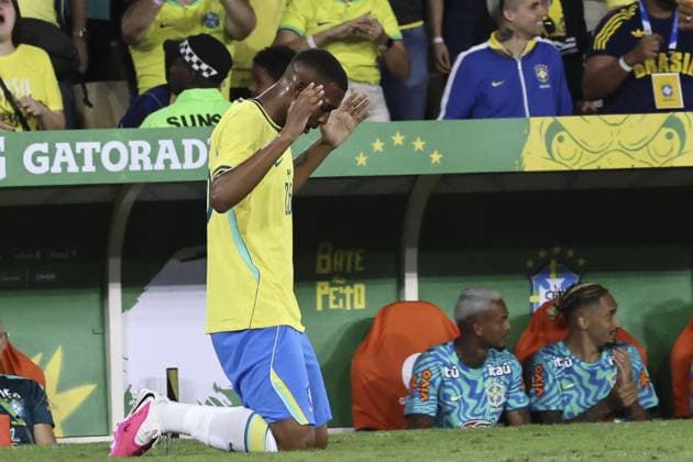 RECORD DATE NOT STATED match between the national teams of Brazil and Panama at the Maracana stadium in Rio de Janeiro. Rio de Janeiro (RJ), 05 31 2026 - Football Brazilian national team, Nationalteam Panama Friendly RJ Rayan of the Brazilian national team scores and celebrates his goal in a match between the national teams of Brazil and Panama during an International Friendly, Länderspiel, Nationalmannschaft played at the Maracana stadium, in the northern zone of Rio de Janeiro, this Sunday (31).(Foto: Leco Viana Thenews2 imago images) SPO  Copyright: xLecoxVianax