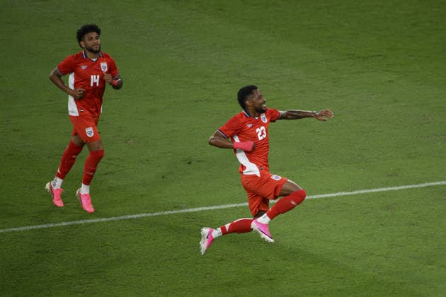RIO DE JANEIRO, BRAZIL - MAY 31: Murillo of Panama celebrates after scoring the team s first goal during the International Friendly, Länderspiel, Nationalmannschaft match between Brazil and Panama at Maracana Stadium on May 31, 2026 in Rio de Janeiro, Brazil (Photo by Alexandre Neto Sports Press Photo SPP)  Copyright: xSportsxPressxPhotox Sportspressphoto_SPR158548