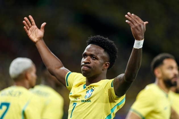 Brazil v Panama - International Friendly, Länderspiel, Nationalmannschaft Match Rio de Janeiro, Brazil - 31 May: Vinicius Jr of Brazil celebrates his goal during a International Friendly Match between Brazil and Panama prior to the FIFA World Cup, WM, Weltmeisterschaft, Fussball 2026 at Maracana Stadium on May 31, 2026 in Rio de Janeiro, Brazil. Photo by Martin Fonseca Latin Images Rio de Janeiro Maracana Stadium Rio de Janeiro Brazil Copyright: xLatinxSportxImagesx