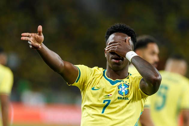 Brazil v Panama - International Friendly, Länderspiel, Nationalmannschaft Match Rio de Janeiro, Brazil - 31 May: Vinicius Jr of Brazil celebrates his goal during a International Friendly Match between Brazil and Panama prior to the FIFA World Cup, WM, Weltmeisterschaft, Fussball 2026 at Maracana Stadium on May 31, 2026 in Rio de Janeiro, Brazil. Photo by Martin Fonseca Latin Images Rio de Janeiro Maracana Stadium Rio de Janeiro Brazil Copyright: xLatinxSportxImagesx