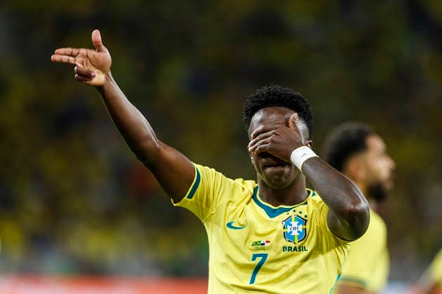 Brazil v Panama - International Friendly, Länderspiel, Nationalmannschaft Match Rio de Janeiro, Brazil - 31 May: Vinicius Jr of Brazil celebrates his goal during a International Friendly Match between Brazil and Panama prior to the FIFA World Cup, WM, Weltmeisterschaft, Fussball 2026 at Maracana Stadium on May 31, 2026 in Rio de Janeiro, Brazil. Photo by Martin Fonseca Latin Images Rio de Janeiro Maracana Stadium Rio de Janeiro Brazil Copyright: xLatinxSportxImagesx