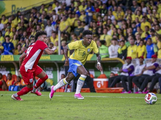 RIO DE JANEIRO, BRAZIL - MAY 31: Vinicius Junior leads a counter attack during an International Friendly, Länderspiel, Nationalmannschaft match between Brazil and Panama at Estádio Jornalista Mário Filho (Maracanã) on May 31, 2026 in Rio de Janeiro, Brazil. (Photo by Natalia Leal Sports Press Photo)  Copyright: xx Sportspressphoto_SPR158673