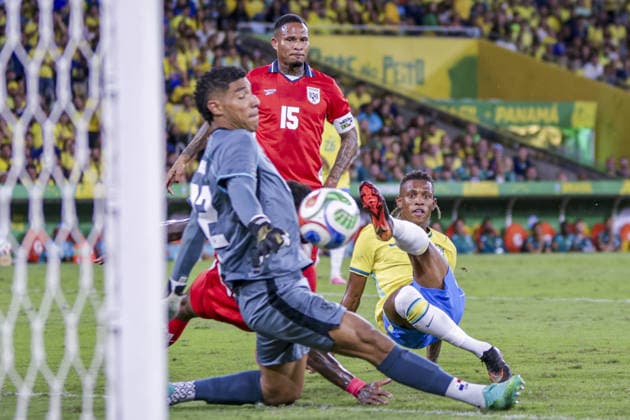 RIO DE JANEIRO, BRAZIL - MAY 31: Danilo Santos scores a goal during an International Friendly, Länderspiel, Nationalmannschaft match between Brazil and Panama at Estádio Jornalista Mário Filho (Maracanã) on May 31, 2026 in Rio de Janeiro, Brazil. (Photo by Natalia Leal Sports Press Photo)  Copyright: xx Sportspressphoto_SPR158706