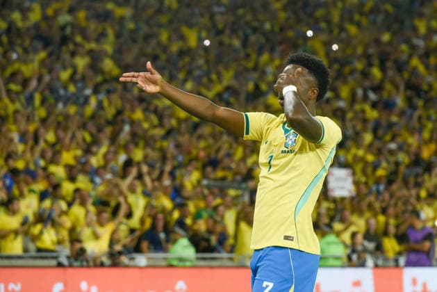 Brasil x Panama Amistoso Internacional RIO DE JANEIRO, RJ - 31.05.2026: BRASIL X PANAMA AMISTOSO INTERNACIONAL - Forward Vinicius Junior celebrates his goal during Brazil vs Panama at the Maracana stadium, an International Friendly, Länderspiel, Nationalmannschaft before the World Cup, this Sunday (31). (Photo: Carlos Santtos Fotoarena) x2954827x  CarlosxSanttos