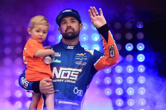 NASHVILLE, TN - MAY 31: Ricky Stenhouse Jr ( 47 Hyak Motorsports NOS Energy Chevrolet) waves to the crowd prior to the running of the NASCAR, Motorsport, USA Cup Series Cracker Barrel 400 on May 31, 2026 at Nashville Superspeedway in Lebanon, TN. (Photo by Jeff Robinson Icon Sportswire) AUTO: MAY 31 NASCAR Cup Series Cracker Barrel 400 EDITORIAL USE ONLY Icon26053118581400