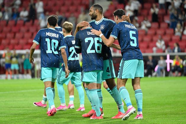 (260601) -- MAINZ, June 1, 2026 -- Players of Germany celebrate scoring with his teammates during an International Friendly, Länderspiel, Nationalmannschaft football match between Germany and Finland in Mainz, Germany, May 31, 2026. (Photo by Xinhua) (SP)GERMANY-MAINZ-FOOTBALL-FRIENDLY-GERMANY VS FINLAND UlrichxHufnagel 