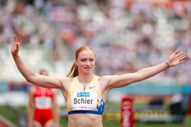 Skadi Schier (SCC Berlin) ahead of the 400 m final Goldenes Oval Dresden, Track and Field, 2026, 31.05.2026 Copyright: xFootxBowl PatrickxKlixx