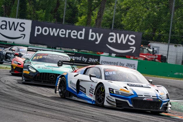 GT World Challenge Europe By AWS - Monza 2026 - Race Ezequiel Perez Companc, Etienne Cheli, and Ivan Klymenko drive the ( 25) Audi R8 LMS GT3 EVO II of team Sainteloc Racing during the third round of the GT World Challenge Europe by AWS at Autodromo Nazionale Monza in Monza, Italy, on May 31, 2026. Monza Italy Italy  Copyright: xLucaxRossinix originalFilename:rossini-gtworldc260531_npgpB.jpg