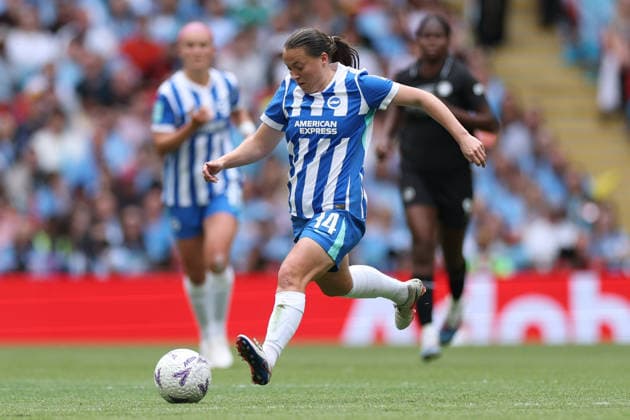 Brighton & Hove Albion v Manchester City - Adobe Women s FA Cup Final Fran Kirby of Brighton & Hove Albion with the ball during the Adobe Women s FA Cup Final match between Brighton & Hove Albion and Manchester City at Wembley Stadium in London on May 31, 2026. London Greater London United Kingdom  Copyright: xMIxNewsx originalFilename:fletcher-brighton260531_npWUL.jpg