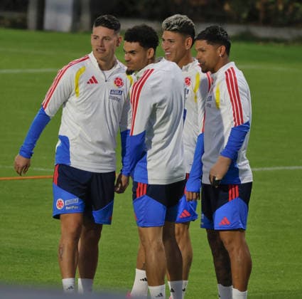 Colombia national team, Nationalteam Training Ahead Of The 2026 World Cup James Rodriguez, Luis Diaz, Jorge Carrascal, and Juan Camilo Hernandez, players for the Colombian national team, train in Bogota, Colombia, on May 31, 2026, ahead of the 2026 World Cup. Bogota Colombia  Copyright: xDanielxGarzonxHerazox originalFilename:garzonherazo-colombia260531_np28w.jpg