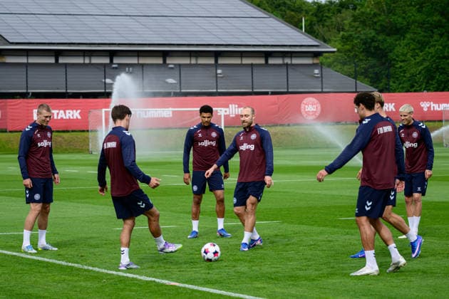 Denmark training before test matches, Helsingor, Denmark Helsingor, Denmark. 31st. May, 2026. Christian Eriksen and the players of Denmark seen during a training session in Elsinore before two upcoming test matches. Denmark, Helsingor  Copyright: xGonzalesxPhoto DennisxJacobsenx