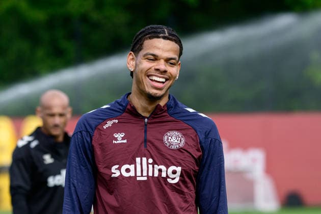 Denmark training before test matches, Helsingor, Denmark Helsingor, Denmark. 31st. May, 2026. William Osula of Denmark seen during a training session in Elsinore before two upcoming test matches. Denmark, Helsingor  Copyright: xGonzalesxPhoto DennisxJacobsenx