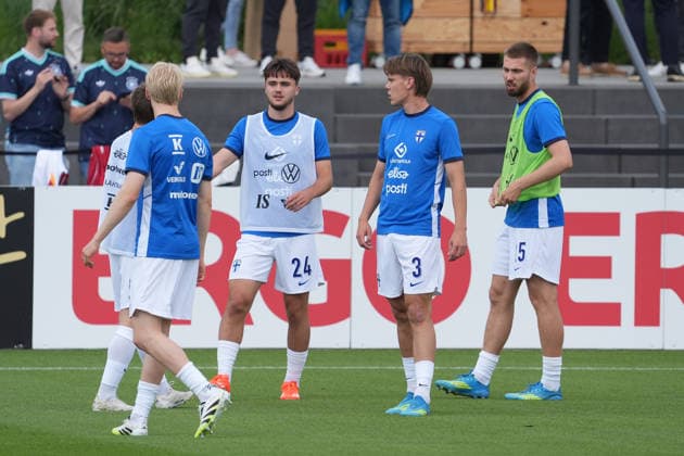 Oiva Jukkola Finland , Niklas Pyyhtia Finland , Tenho Finland Frankfurt 01 06 2026 German national team bids farewell to Germany with public training session