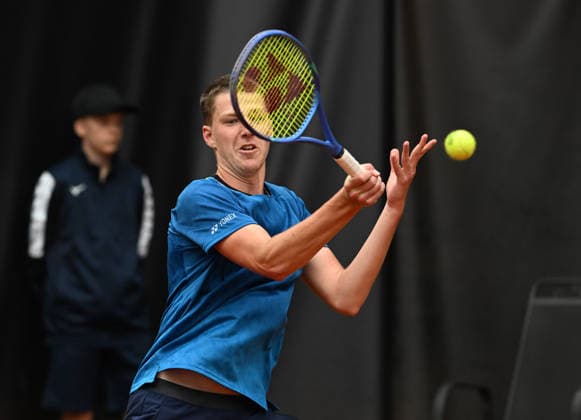 Jan Kumstat (CZE) playes against Oleg Prihodko during the second day of the men s tennis challenger UniCredit Czech Open, Prostejov, June 1st, 2026. (CTKxPhoto LudekxPerina) CTKPhotoP2026060102960  CTKPhotoP2026060102960