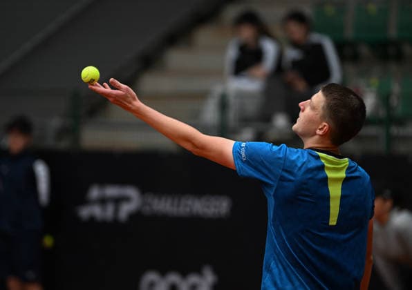 Jan Kumstat (CZE) playes against Oleg Prihodko during the second day of the men s tennis challenger UniCredit Czech Open, Prostejov, June 1st, 2026. (CTKxPhoto LudekxPerina) CTKPhotoP2026060102974  CTKPhotoP2026060102974