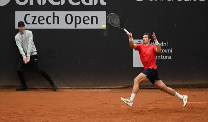 Oleg Prihodko (UKR) playes against Jan Kumstat during the second day of the men s tennis challenger UniCredit Czech Open, Prostejov, June 1st, 2026. (CTKxPhoto LudekxPerina) CTKPhotoP2026060103082  CTKPhotoP2026060103082