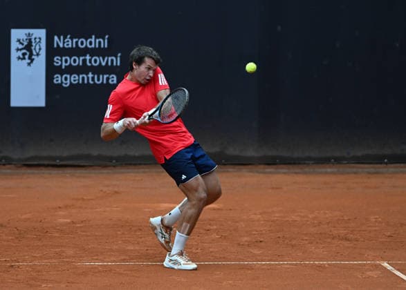 Oleg Prihodko (UKR) playes against Jan Kumstat during the second day of the men s tennis challenger UniCredit Czech Open, Prostejov, June 1st, 2026. (CTKxPhoto LudekxPerina) CTKPhotoP2026060103105  CTKPhotoP2026060103105