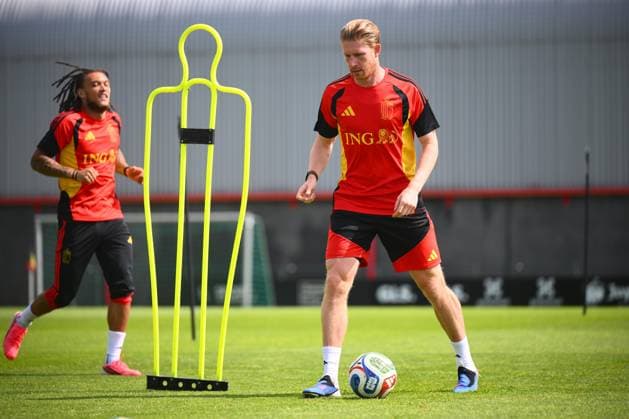 Belgian national football team - FIFA World Cup, WM, Weltmeisterschaft, Fussball 2026 - media activities 01 06 2026 TUBIZE, BELGIUM - JUNE 01 : De Bruyne Kevin forward of Belgium pictured during a training session at the training grounds of the Royal Belgian Football Association ahead of the FIFA World Cup 2026 on june 01, 2026 in Tubize, Belgium, 01 06 2026 Tubize Belgium  Copyright: xGregoryxVanxGansenx