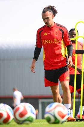 Belgian national football team - FIFA World Cup, WM, Weltmeisterschaft, Fussball 2026 - media activities 01 06 2026 TUBIZE, BELGIUM - JUNE 01 : Theate Arthur defender of Belgium pictured during a training session at the training grounds of the Royal Belgian Football Association ahead of the FIFA World Cup 2026 on june 01, 2026 in Tubize, Belgium, 01 06 2026 Tubize Belgium  Copyright: xGregoryxVanxGansenx