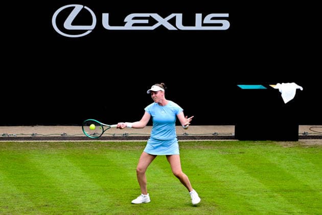 Tennis WTA125 ATP, Tennis Herren Challenger Lexus Birmingham Open Talia Gibson of Australia returns during the Lexus Birmingham Open tennis tournament at Edgbaston Priory Club, Birmingham, UK on 1 June 2026. Birmingham Edgbaston Priory Club West Midlands UK Editorial use only , Copyright: xDennisxGoodwinx PSI-24319-0066