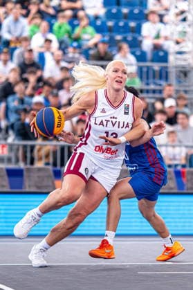 Warszawa 01.06.2026. 3x3 Basketball World Championship, WM, Weltmeisterschaft Day 1 in Warsaw, Poland. Latvia - Philippines Match--- Mistrzostwa Swiata w koszykowce 3x3 Dzien 1 w Warszawie. Mecz Lotwa - Filipiny Persons Shown : Marta Miscenko Fot. Kai Taller Arena Akcji NEWSPIX.PL --- newspix.pl 