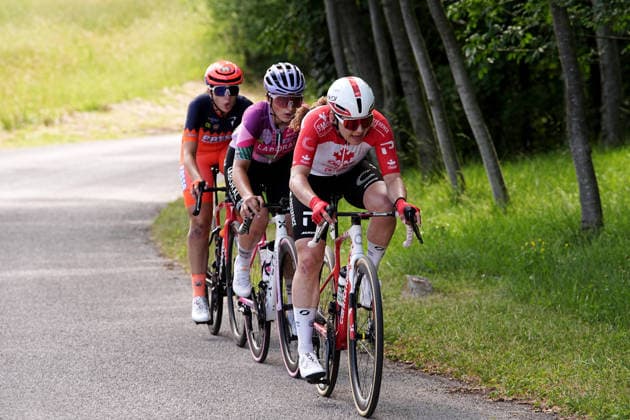The pack rides cycles during Stage 3 of the Giro d™Italia Women, from Bibione to Buja, Italy, Monday, June 1, 2026  Copyright: xMarcoxAlpozzi LaPressex