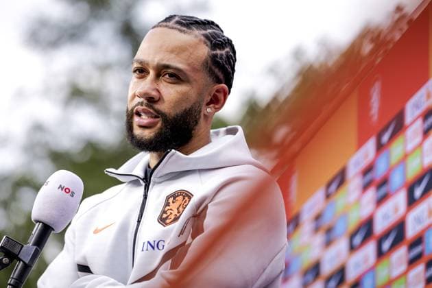 ZEIST - Memphis Depay of the Dutch national team, Nationalteam during a media moment at the KNVB Campus. ROBIN VAN LONKHUIJSEN ANP xVIxANPxSportx xxANPxIVx 559846271 originalFilename: 559846271.jpg
