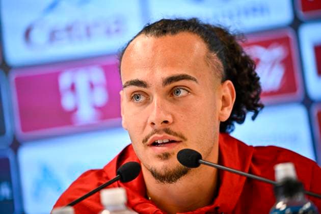 Croatia vs Belgium - friendly match - media activities 01 06 2026 RIJEKA, CROATIA - JUNE 01 : Theate Arthur defender of Belgium pictured during a press conference, PK, Pressekonferenz prior the friendly match between Croatia and Belgium ahead of the FIFA World Cup, WM, Weltmeisterschaft, Fussball 2026 on June 01, 2026 in Rijeka, Croatia, 01 06 2026 Rijeka Croatia  Copyright: xTomasxSiskx