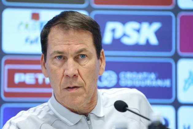 Belgium s head coach Rudi Garcia pictured at a press conference, PK, Pressekonferenz of Belgian national soccer team Red Devils, in Rijeka, Croatia, on Monday 01 June 2026. The Red Devils are playing a friendly game against Croatia tomorrow, part of the preparations for the 2026 FIFA World Cup, WM, Weltmeisterschaft, Fussball BRUNOxFAHY  x175650064x