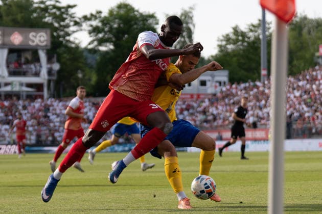 Football, 3rd division promotion play-offs, Würzburger Kickers - 1. FC Lok Leipzig