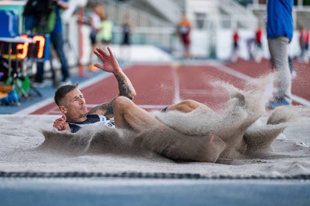 Radek Juska of Czech Republic, long jump, men, 33th Josef Odlozil Memorial, international athletics meeting, part of WACT European Bronze Meeting, in Prague, Czech Republic, June 1, 2026. (CTKxPhoto OndrejxDeml) CTKPhotoP2026060106485  CTKPhotoP2026060106485