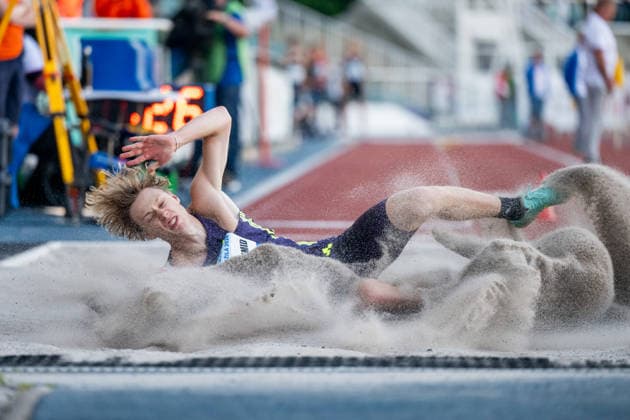 Petr Meindlschmid of Czech Republic, long jump, men, 33th Josef Odlozil Memorial, international athletics meeting, part of WACT European Bronze Meeting, in Prague, Czech Republic, June 1, 2026. (CTKxPhoto OndrejxDeml) CTKPhotoP2026060106519  CTKPhotoP2026060106519