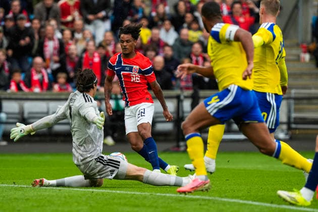 Private international football match Norway Sweden Oslo 20260601 Norways Antonio Nusa during the mens private international football match between Norway and Sweden at Ullevaal Stadium Photo Terje Pedersen NTB Oslo Norway EDITORIAL USE ONLY RESTRICTED USE FOR BETTING COMPANIES  Copyright: xTerjexPedersenx xNTBx