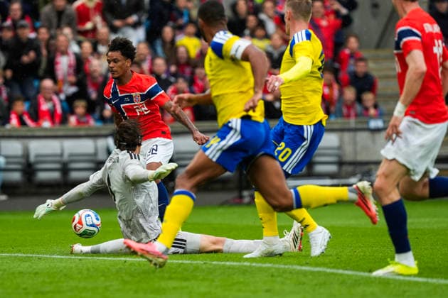 Private international football match Norway Sweden Oslo 20260601 Norways Antonio Nusa during the mens private international football match between Norway and Sweden at Ullevaal Stadium Photo Terje Pedersen NTB Oslo Norway EDITORIAL USE ONLY RESTRICTED USE FOR BETTING COMPANIES  Copyright: xTerjexPedersenx xNTBx