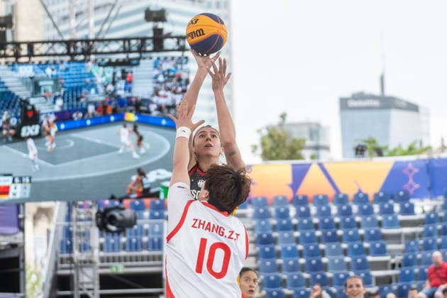 FIBA 3x3 World Cup 2026 - Warsaw, Poland - Day 1 Marie Reichert is seen during the FIBA 3x3 World Cup 2026 game between Germany and China in Warsaw, Poland. Warsaw Poland  Copyright: xMarekxAntonixIwaÅ czukx originalFilename:iwanczuk-day1ofth260601_np1a5.jpg