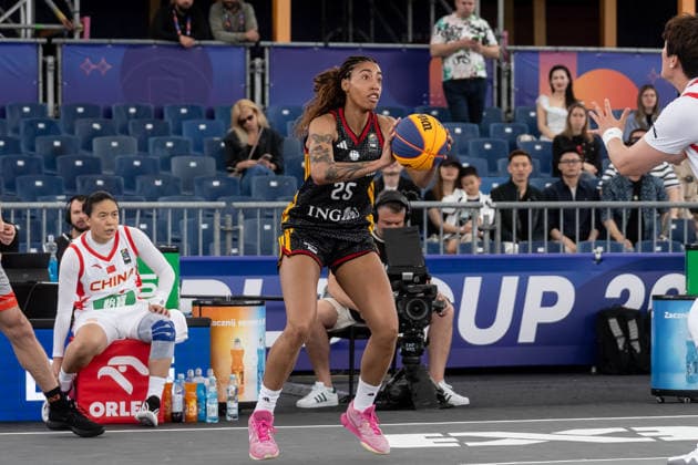 FIBA 3x3 World Cup 2026 - Warsaw, Poland - Day 1 Ama Degbeon is seen during the FIBA 3x3 World Cup 2026 game between Germany and China in Warsaw, Poland. Warsaw Poland  Copyright: xMarekxAntonixIwaÅ czukx originalFilename:iwanczuk-day1ofth260601_npqjn.jpg